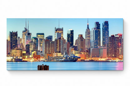 Recarga horizontal Estrecha Switch in Art impressa Ciudad "Horizonte de Nueva York"