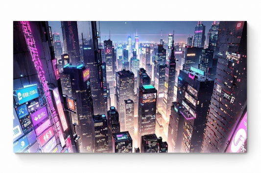 Recarga horizontal Estrecha Switch in Art impressa Ciudad "Metrópolis del Futuro"