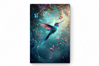 Recarga vertical Larga Switch in Art impressa Animal "Danza de Colibríes"