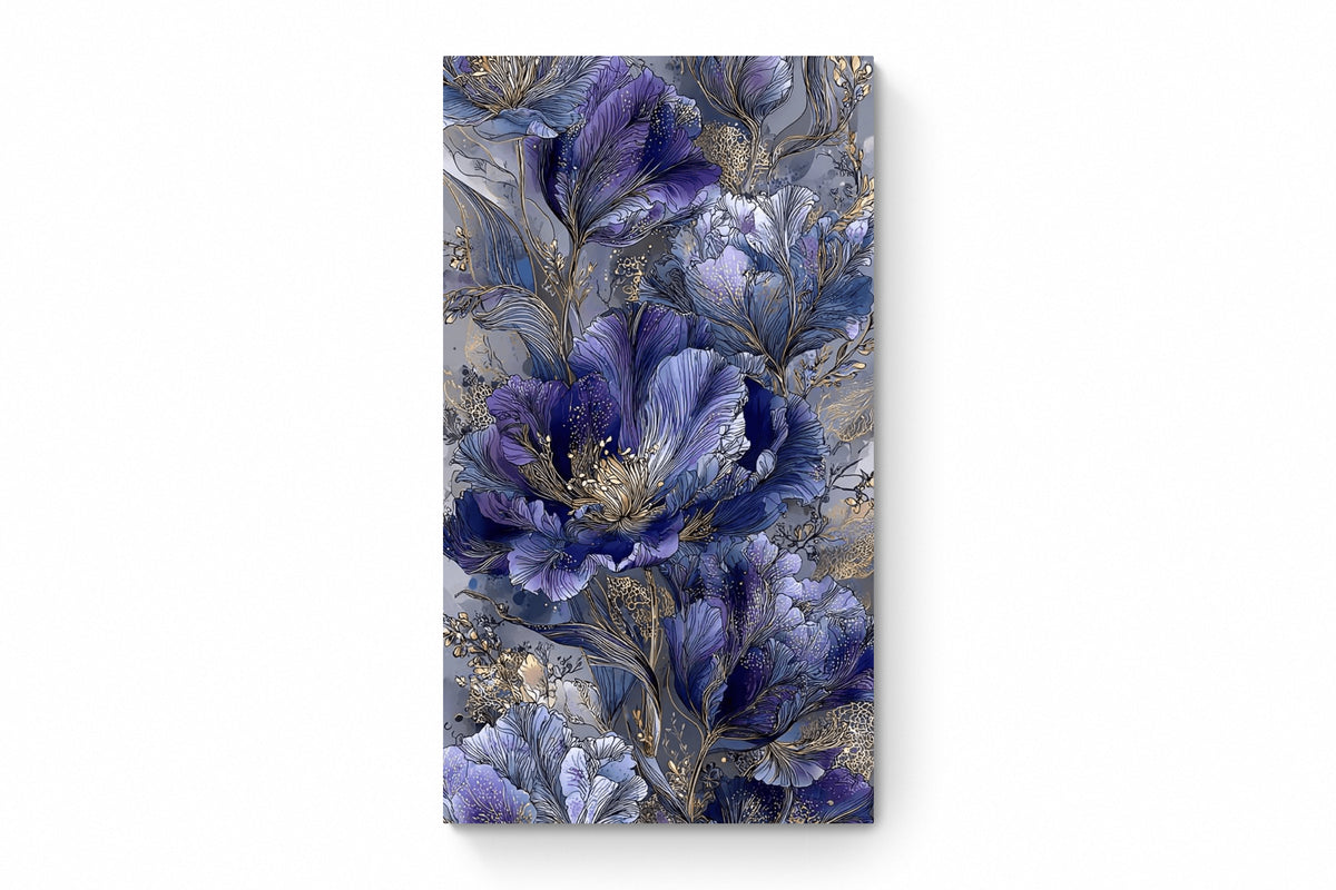 Recarga vertical Estrecha Switch in Art impressa Flora "Elegancia en Azul"
