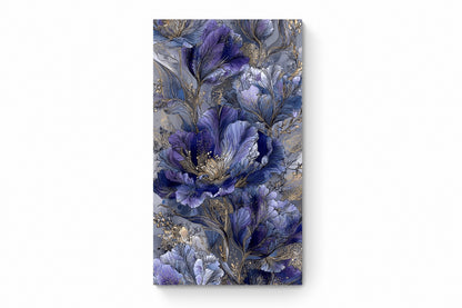 Recarga vertical Estrecha Switch in Art impressa Flora "Elegancia en Azul"