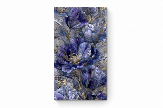 Recarga vertical Estrecha Switch in Art impressa Flora "Elegancia en Azul"