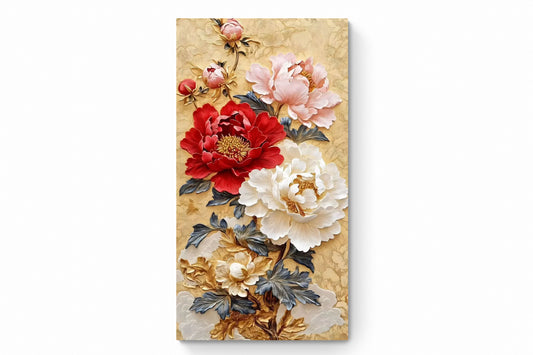 Recarga vertical Estrecha Switch in Art impressa Flora "Flores de Prosperidad"