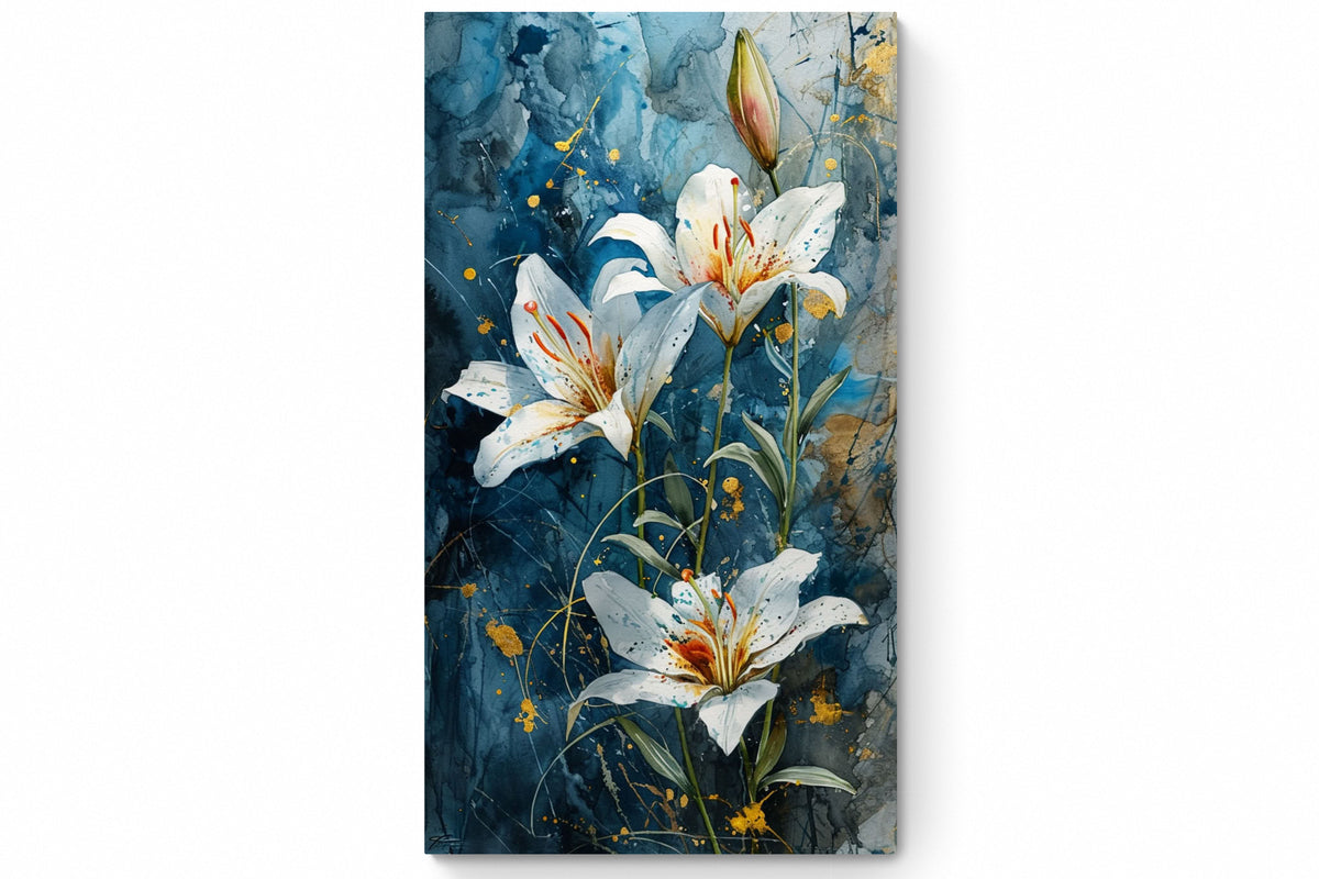 Recarga vertical Estrecha Switch in Art impressa Flora "Lirios de Luz Celestial"