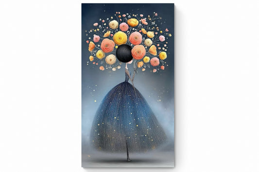 Recarga vertical Estrecha Switch in Art impressa Flora "La Dama del Jardín de los Sueños"