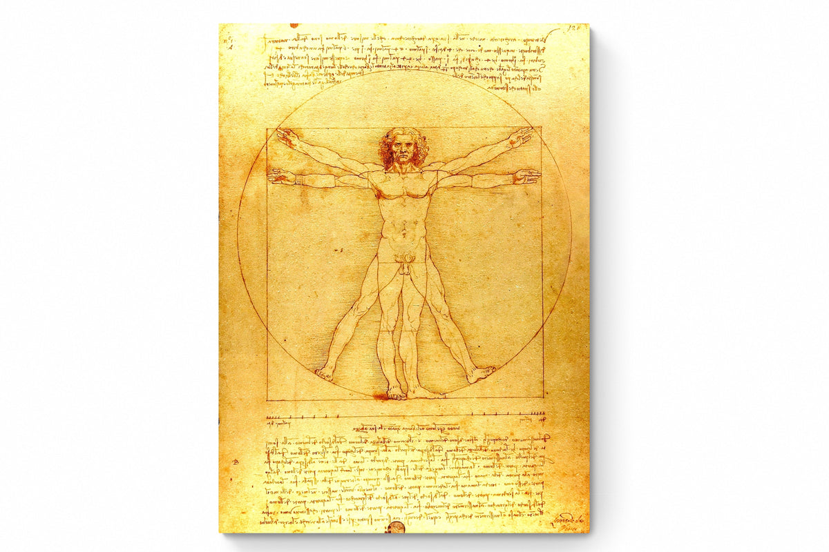 Recarga vertical Larga Switch in Art impressa Da Vinci "Hombre de Vitruvio"