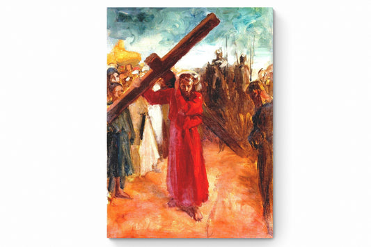 Recarga vertical Larga Switch in Art impressa Pintura "Cristo llevando la cruz"