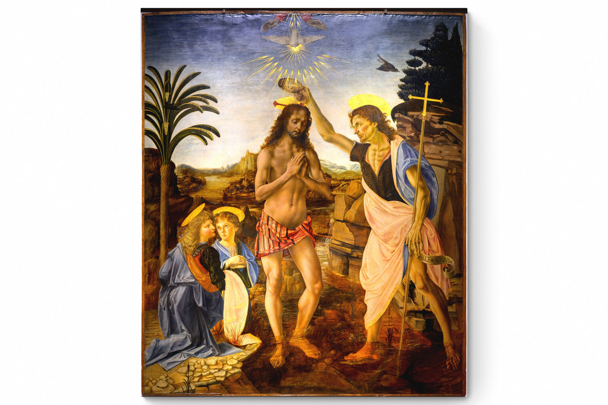 Recarga vertical Larga Switch in Art impressa Da Vinci "El bautismo de Cristo"