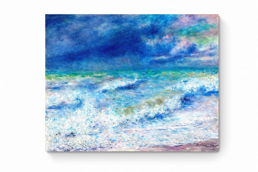 Recarga horizontal Larga Switch in Art impressa Pierre-Auguste Renoir "El mar, Guernesey"