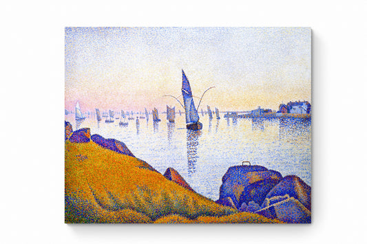 Recarga horizontal Larga Switch in Art impressa Pintura " El canal de Gravelines, tarde "