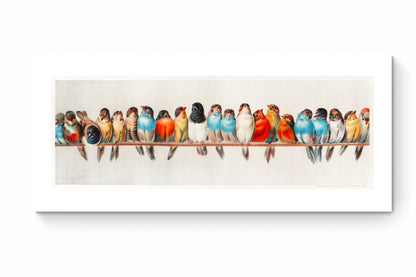 Recarga horizontal Estrecho Switch in Art impressa Print de Galería "Pájaros en una rama"
