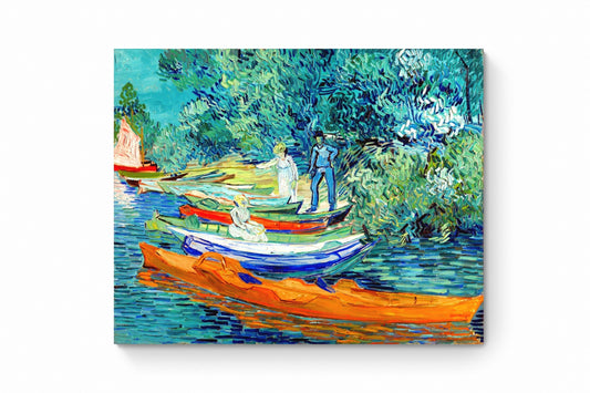 Recarga cuadrado Switch in Art impressa Van Gogh "Barcas en el Oise"