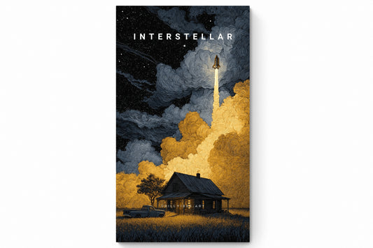 Recarga vertical Estrecha Switch in Art impressa pelicula " Póster artísticamente ilustrado de Interestelar "