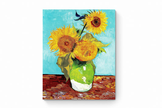 Recarga vertical Larga Switch in Art impressa Van Gogh "Florero con tres girasoles"