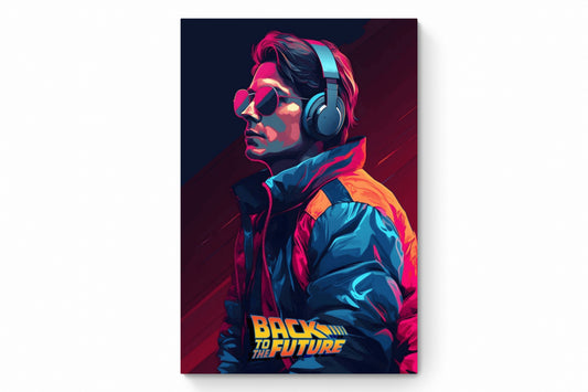 Recarga vertical Larga Switch in Art impressa pelicula " Póster ilustrado de Volver al Futuro "