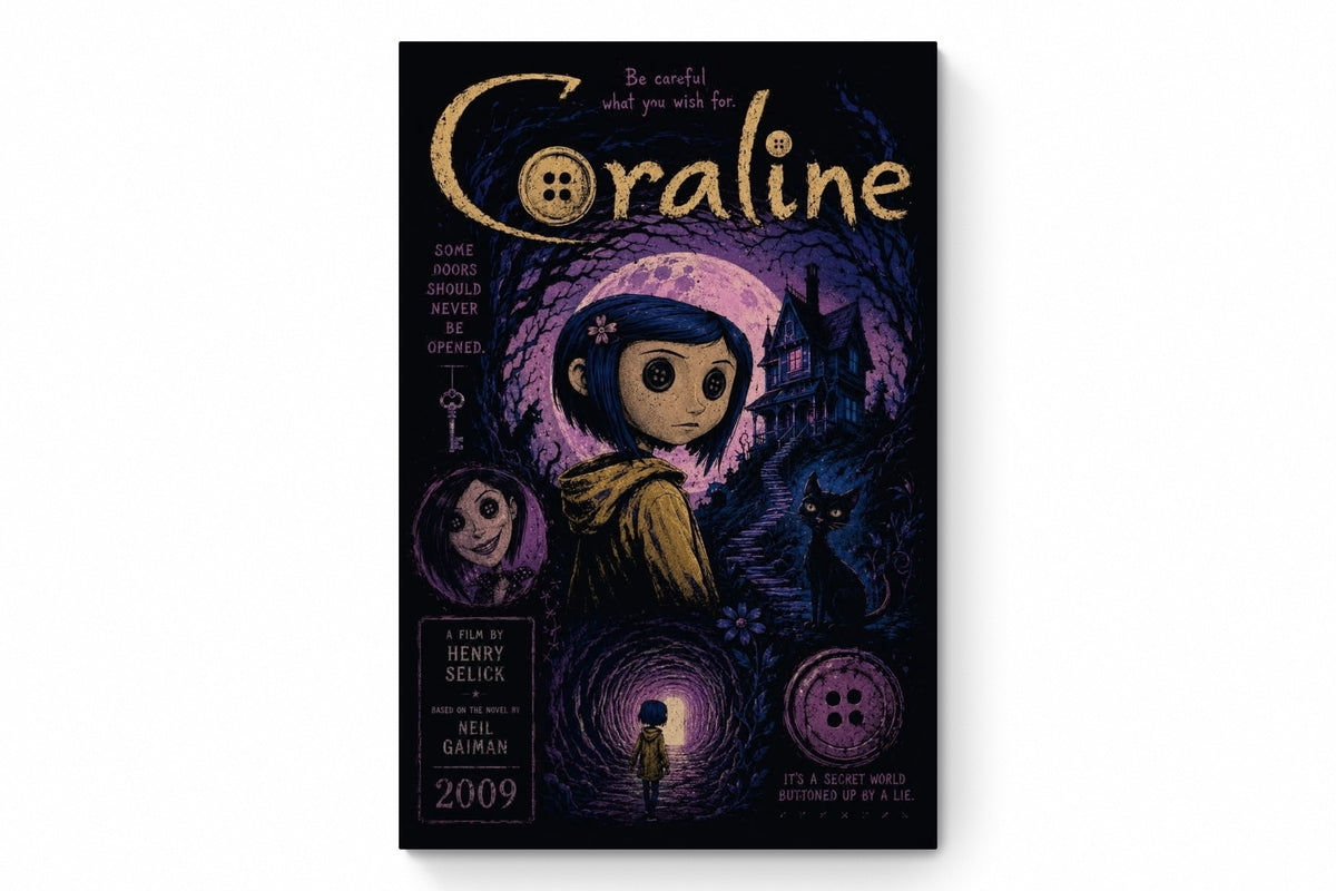 Recarga vertical Larga Switch in Art impressa pelicula " Póster ilustrado de Coraline "