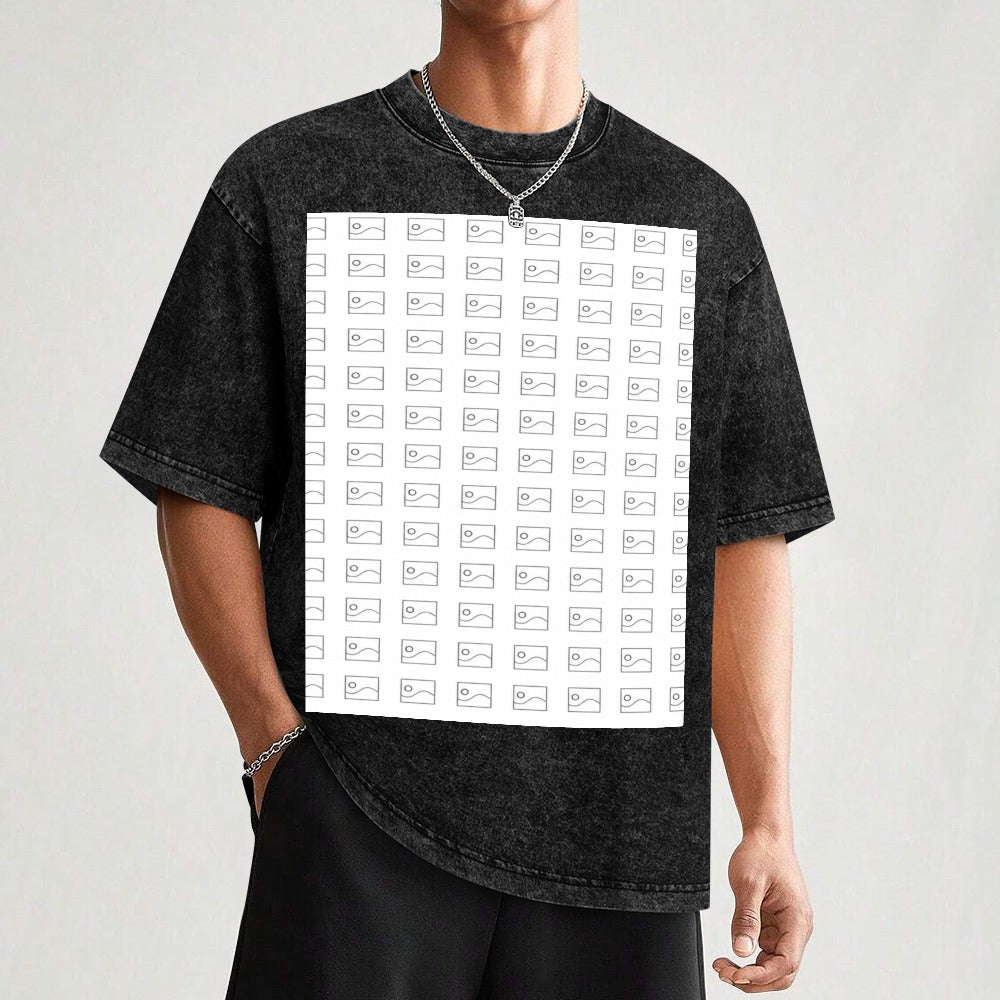 #Playera Vintage de Manga Corta con Hombros Descubiertos