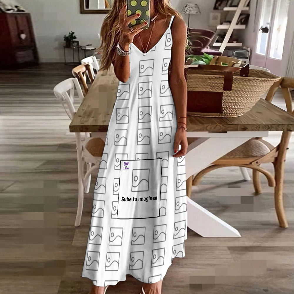 Vestido largo hasta los tobillos con tirantes