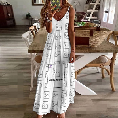 Vestido largo hasta los tobillos con tirantes