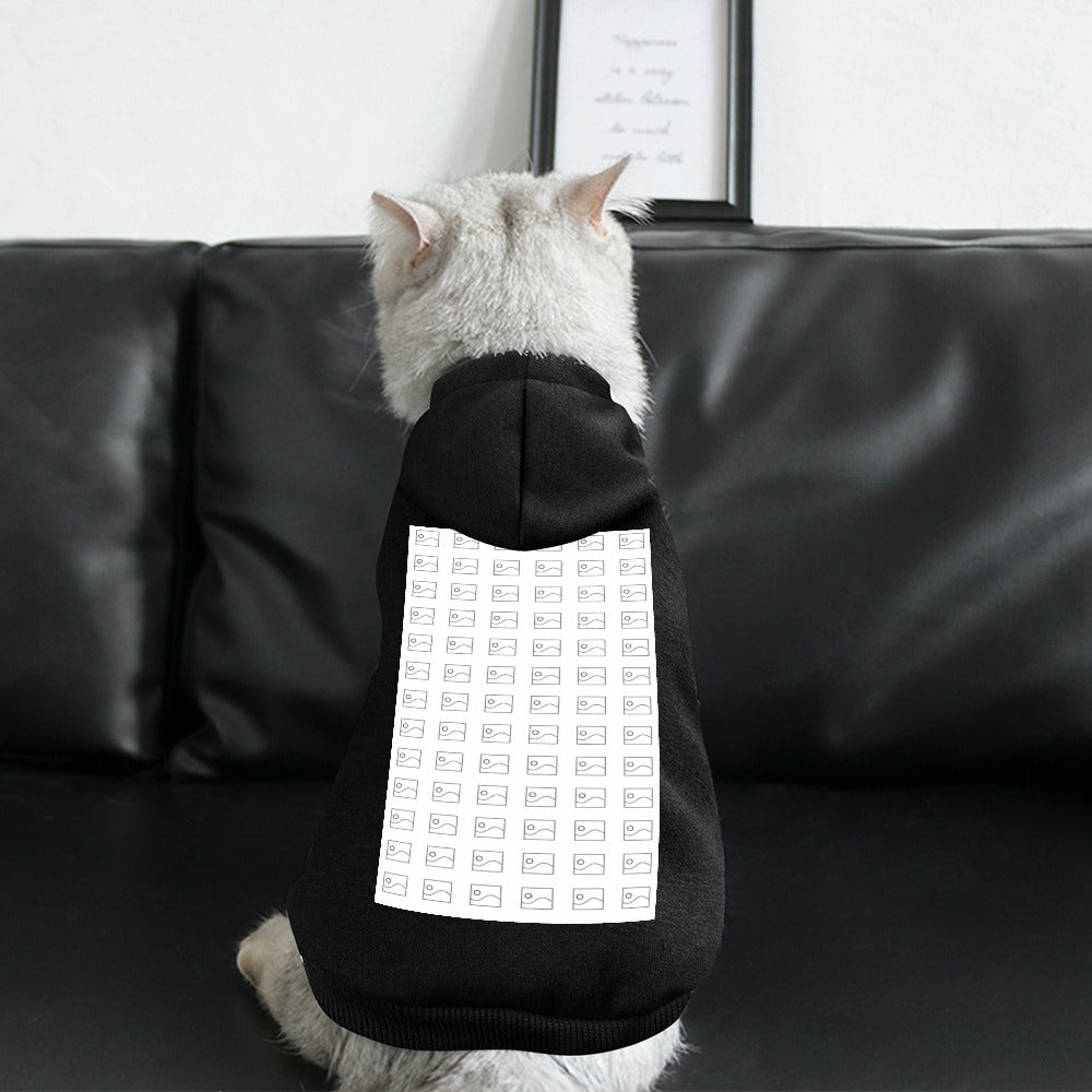Traje negro para mascota con gorro personalizado
