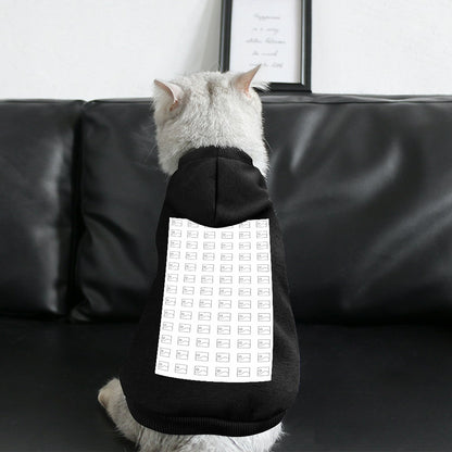 Traje negro para mascota con gorro personalizado