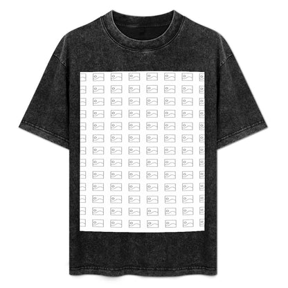 #Playera Vintage de Manga Corta con Hombros Descubiertos