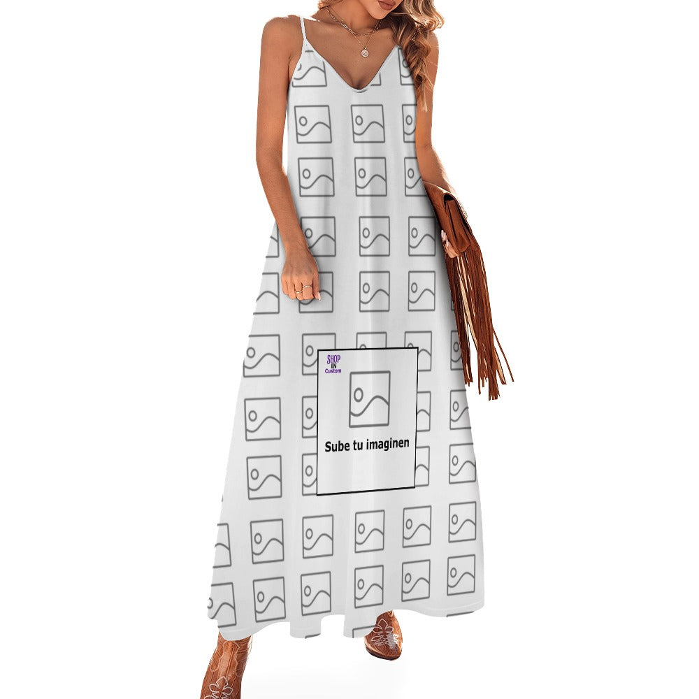 Vestido largo hasta los tobillos con tirantes