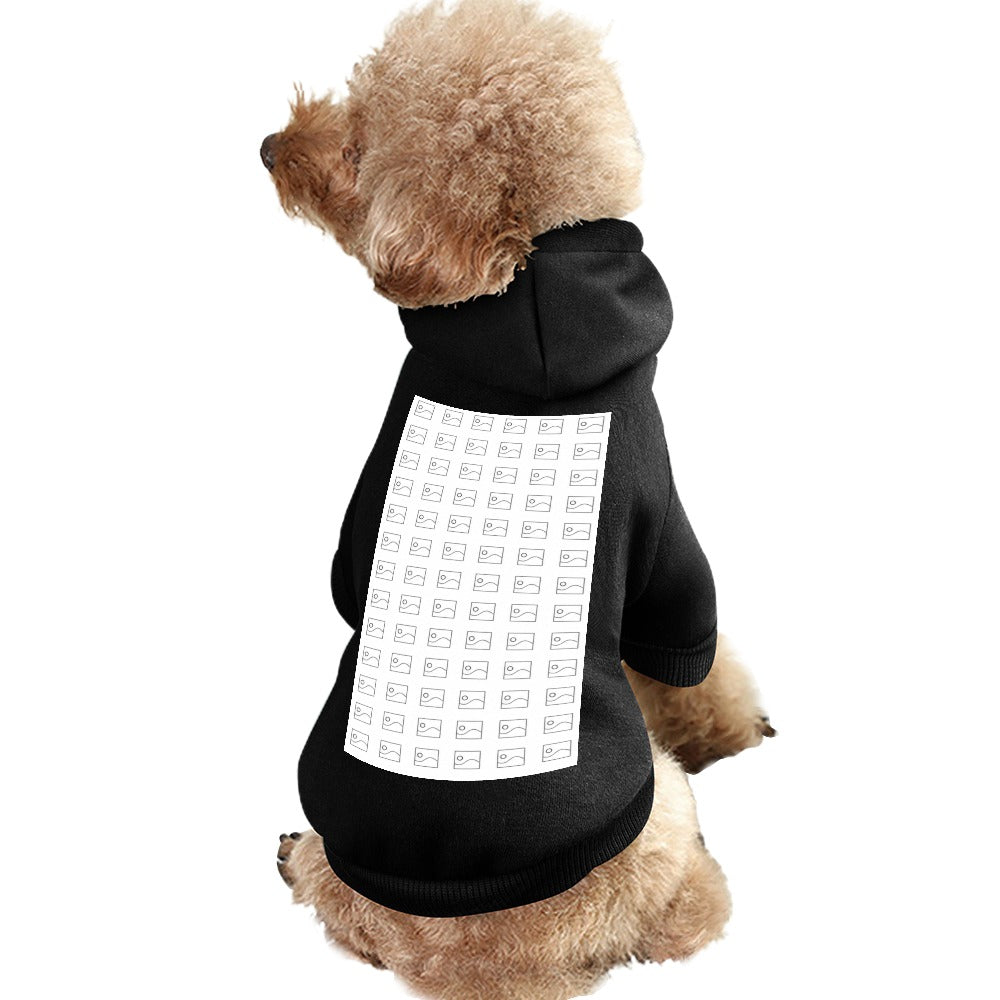 Traje negro para mascota con gorro personalizado