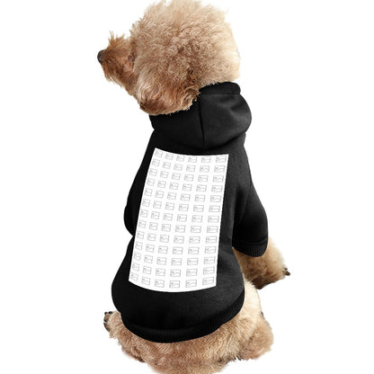 Traje negro para mascota con gorro personalizado