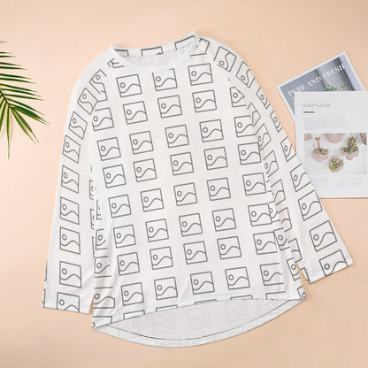 Camiseta de cuello redondo y manga larga