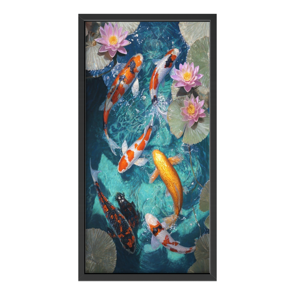 Recarga vertical Estrecha Switch in Art impressa Animal "Jardín de Koi"