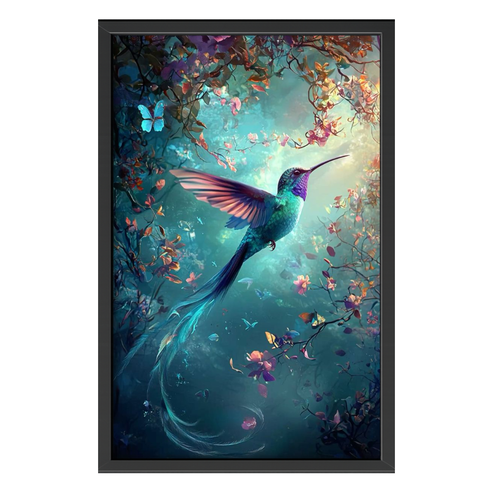 Recarga vertical Larga Switch in Art impressa Animal "Danza de Colibríes"