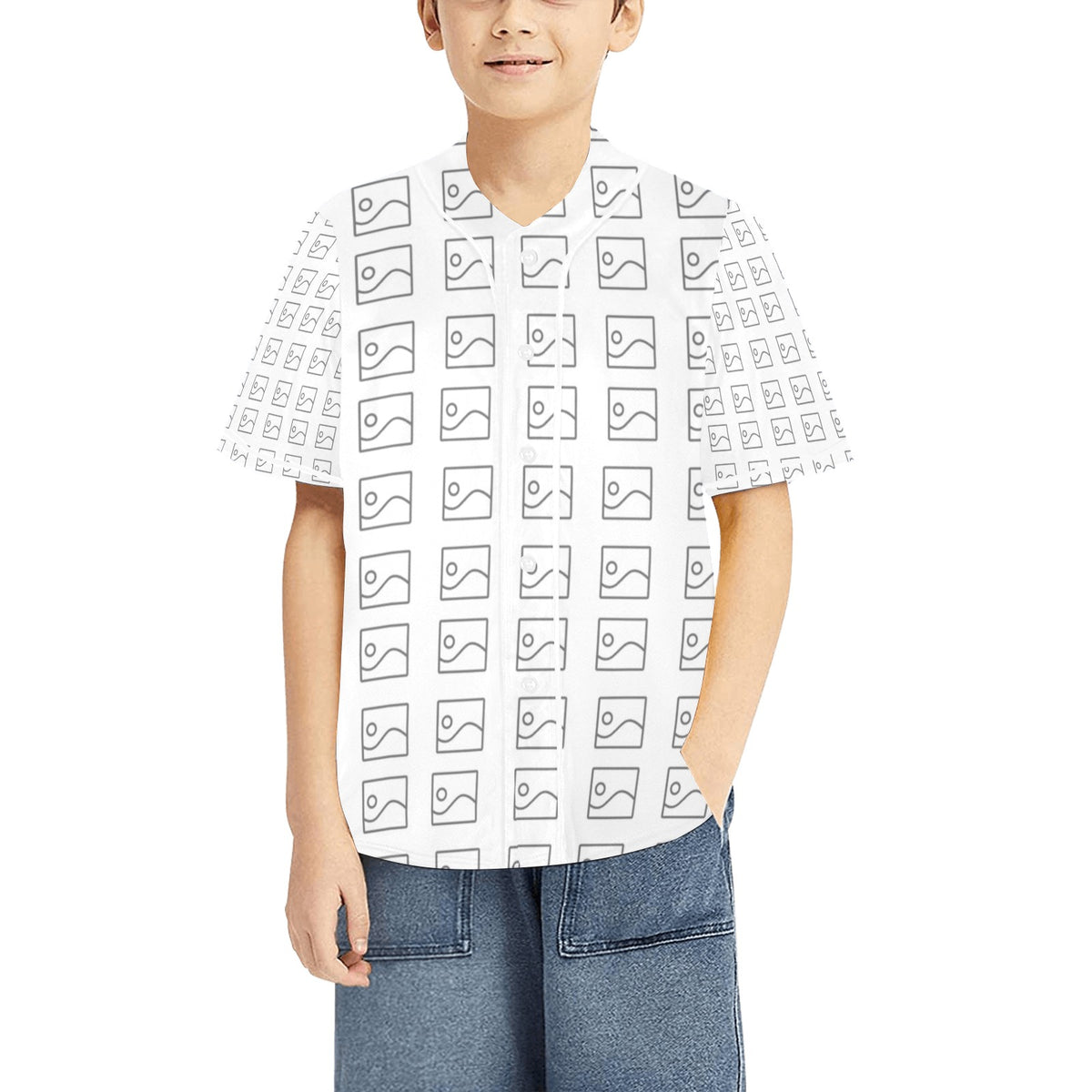 Jersey Infantil de Béisbol con Estampado Completo – Modelo T50