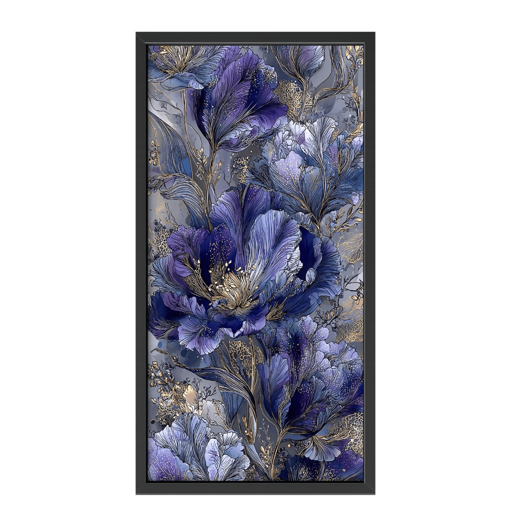 Recarga vertical Estrecha Switch in Art impressa Flora "Elegancia en Azul"