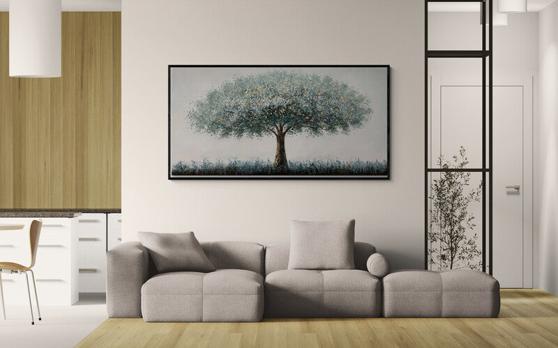 Arthyx, Pintura al Óleo sobre Lienzo Pintada a Mano con Lámina Dorada, Pósteres Abstractos Grandes, Cuadro Moderno para Pared, Decoración para Sala de Estar + paquete Switch In Art completo