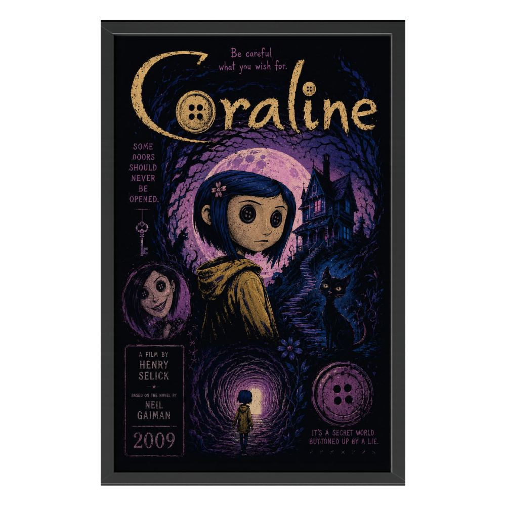 Recarga vertical Larga Switch in Art impressa pelicula " Póster ilustrado de Coraline "