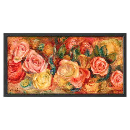 Recarga horizontal Estrecha Switch in Art impressa Pierre-Auguste Renoir "Rosas"