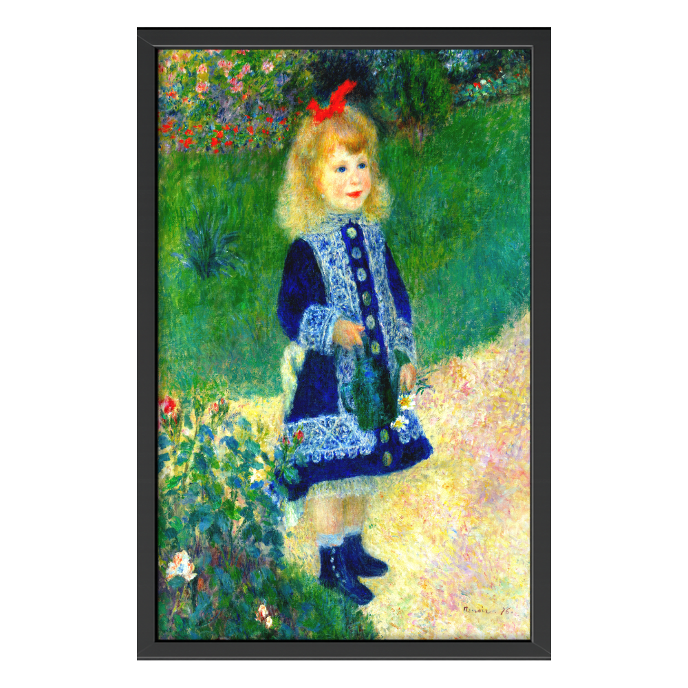 Recarga vertical Larga Switch in Art impressa Pierre-Auguste Renoir "Niña con regadera "