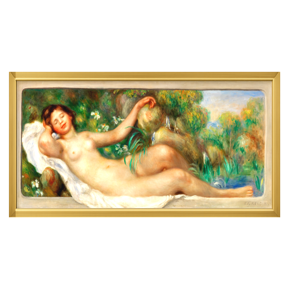 Recarga horizontal Estrecha Switch in Art impressa Pierre-Auguste Renoir "La bañista recostada"