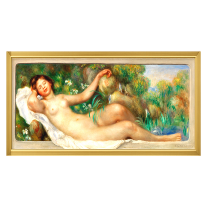 Recarga horizontal Estrecha Switch in Art impressa Pierre-Auguste Renoir "La bañista recostada"