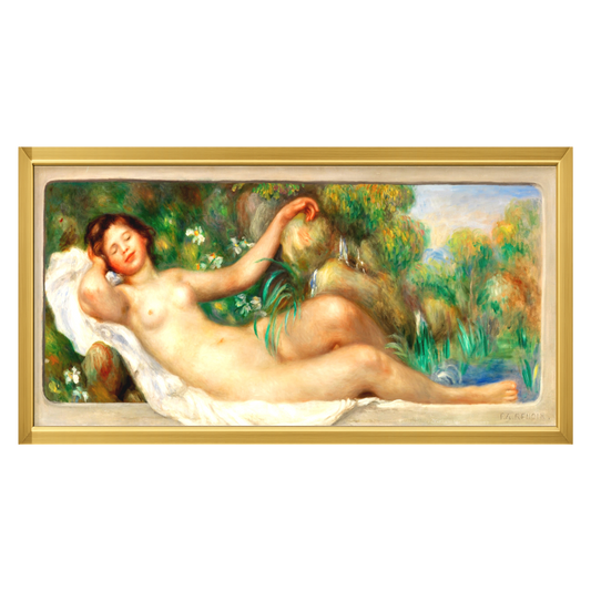 Recarga horizontal Estrecha Switch in Art impressa Pierre-Auguste Renoir "La bañista recostada"