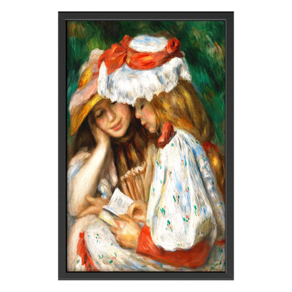 Recarga vertical Larga Switch in Art impressa Pierre-Auguste Renoir " Muchachas con sombrero leyendo"