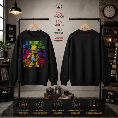 Sudadera BLACK OUT – Heisenberg | Oversize 290 g Premium